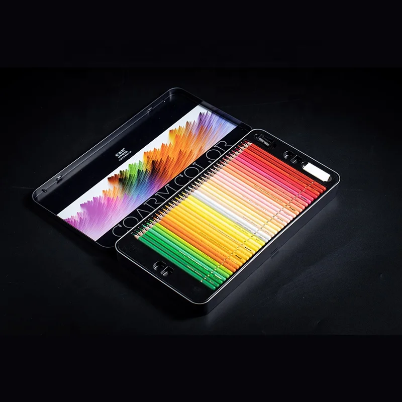 NYONI N8520-48 Pastel Color Customized Art Pencil Kit Colour Oil Based Colour Pencil 48 Color Pencils