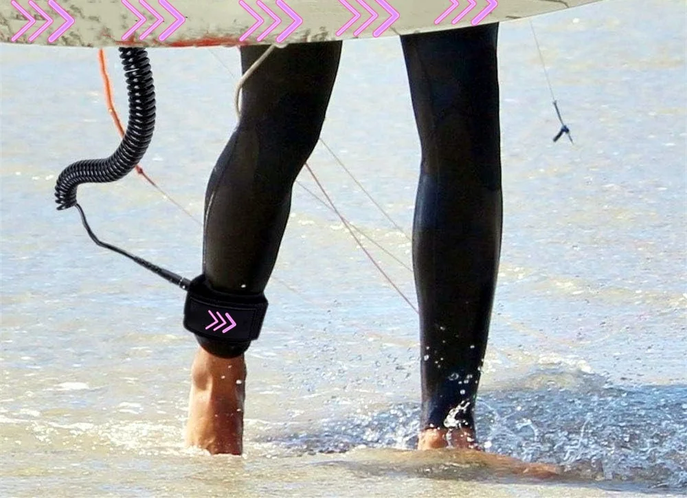 High Quality 6ft 7ft 8ft 9ft 10ft 6mm 7mm  Surfboard Leash Surf Leash straight leg rope cord