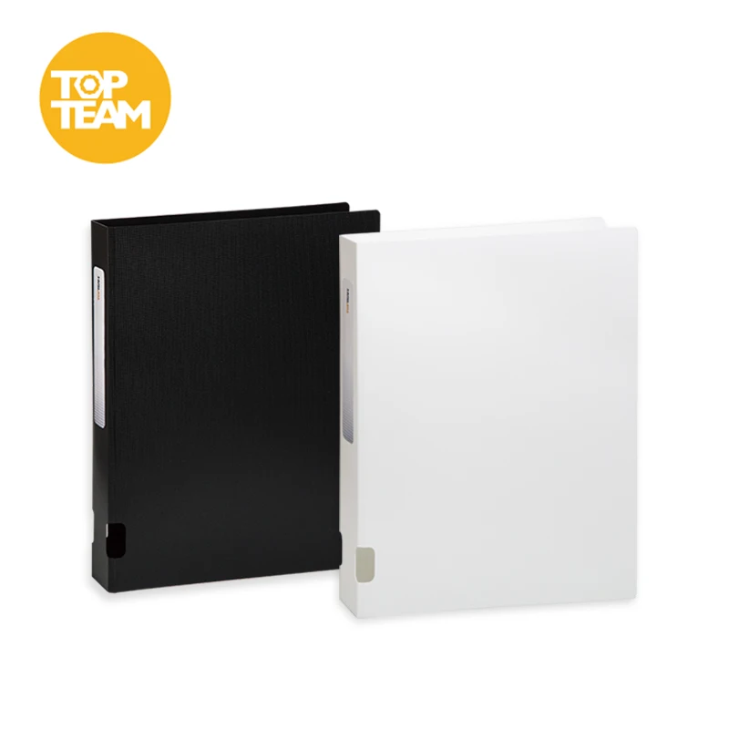 TOPTEAM Initial Office File Folder Ring Binder,d-ring Plastic CN;ZHE PP,PP Customized A4 1ctn/color 13140/13154 Black/white