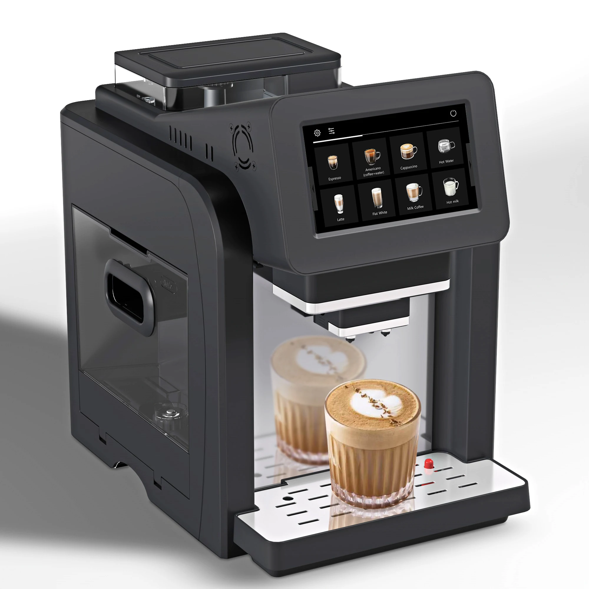 Home Professional Cappuccino Latte Espresso Office Business Commercial Fully Automatic Coffee Vending Machine With Grinder