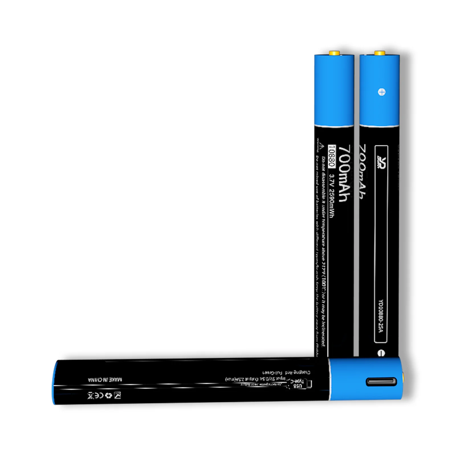 YaDan 10880 10900 2*AAA 3.7V 700mAh Li-ion Batteries Rechargeable Battery With USB Port