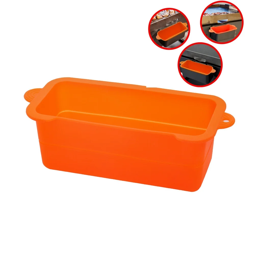 Reusable Drip Pan Liner Easy to clean Rectangular Silicone Grease Catcher Cup Liner Grill Grease Tray for blackstone accessories