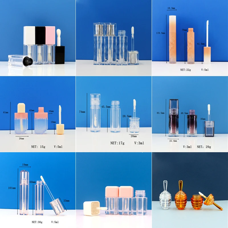 Wholesale Lip Gloss Tubes Containers Bottles Packaging Custom Empty Liquid Lipstick Lip Oil Tubes With Logo