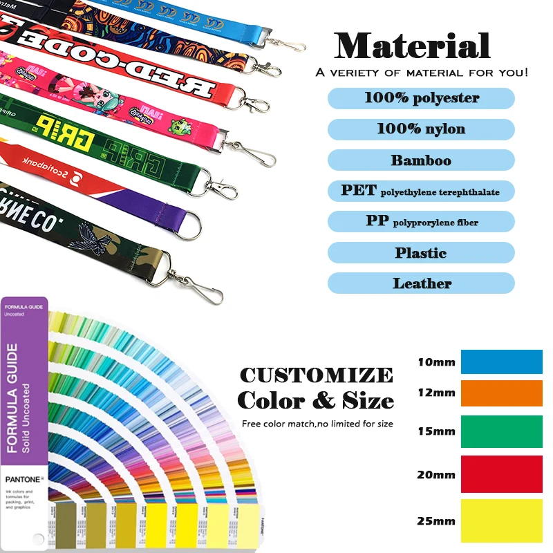 Manufacturer Cheap Personalized Neck Tool Printing Polyester Sublimation Custom Lanyards With Logo Custom