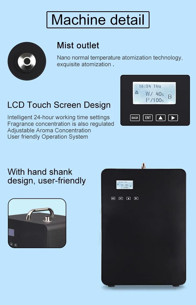 Security appliances scent oil machine for hotel air freshener dispenser essential oil diffuser scent air device