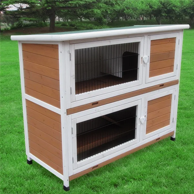 Indoor Wooden Rabbit Hutch Open Roof Bunny Cages Guinea Pig Cat House Factory Custom Cheap Pet Cages Houses Product