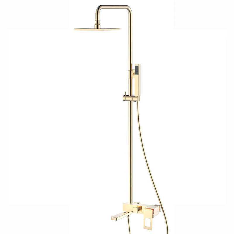 Bathroom anti scalding black hot and cold water mixer shower