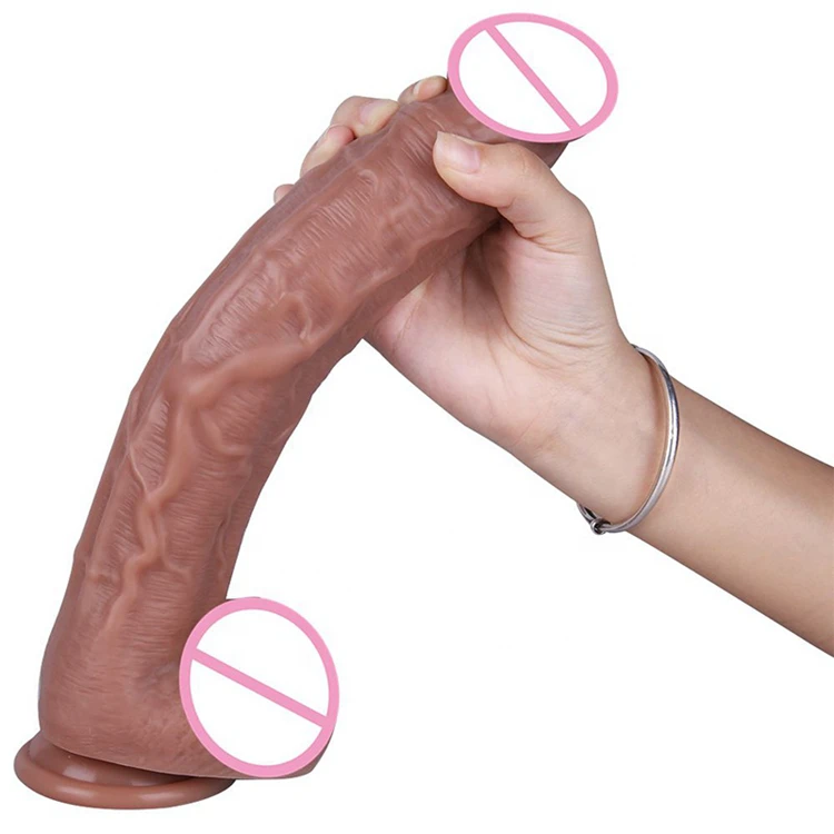 
Professional Cheap Double Layer Hard Liquid Silicon Anal Penis Dildo For Men Pussy 