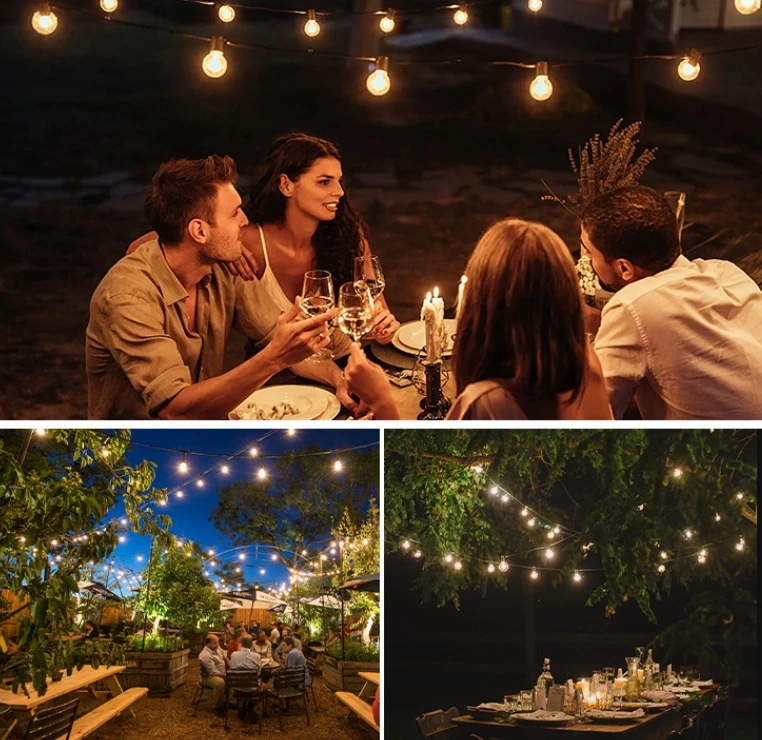 Crystal Ball Bright Star Solar Strip Light LED Bulb Yard Porch Smart Wedding Party Outdoor Waterproof Christmas Decor