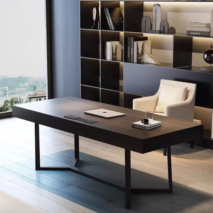 Modern simple Desk light luxury simple study table villa office table high-end writing desk living room office desk