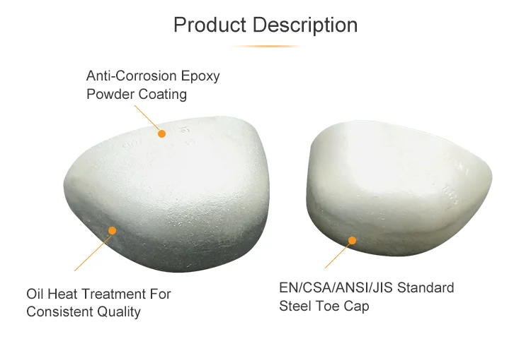 Aluminum Safety Toe Cap Inserts Work Shoes With Metal Toe Cap
