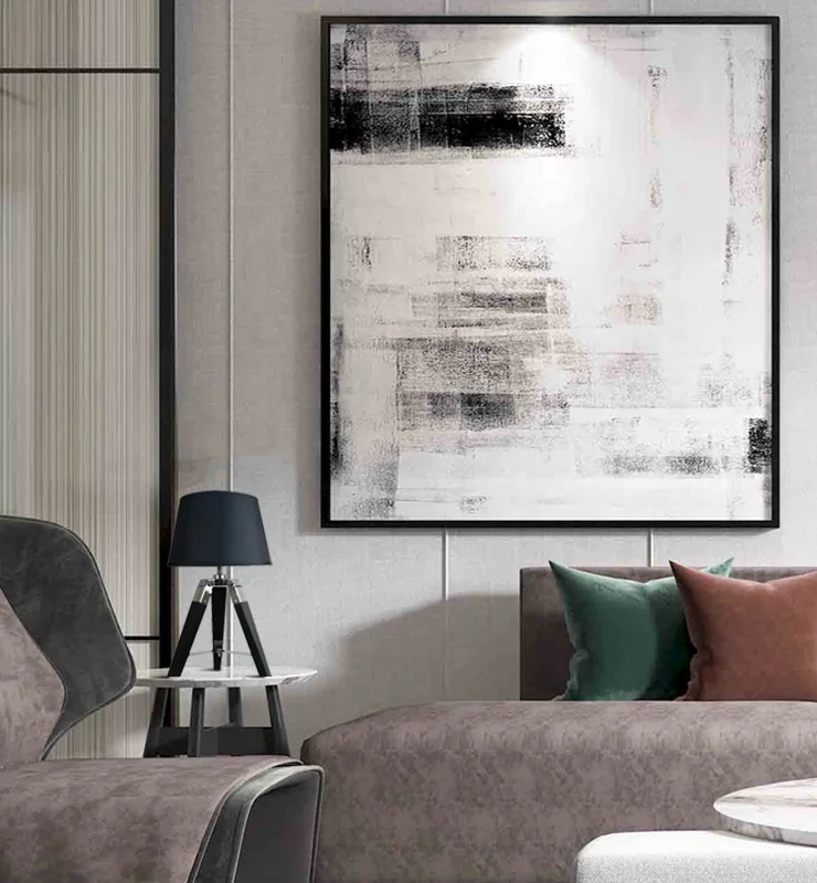 Decorative Bedside Table Lamp with Wood Tripod Base in Black