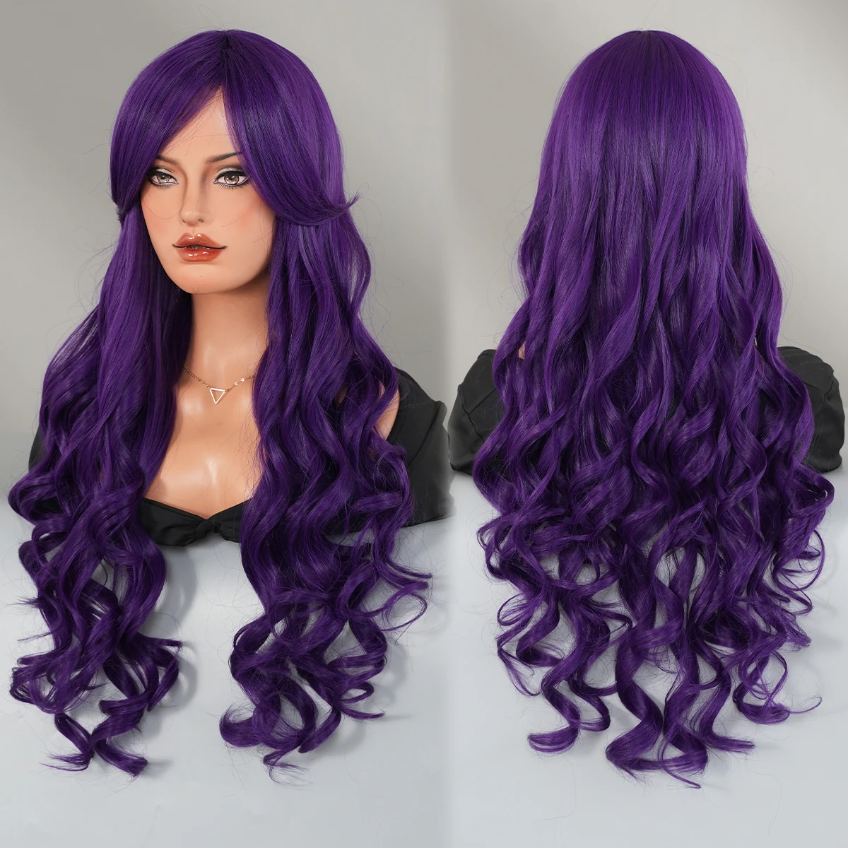 Drag Queen Wholesale Purple Mermaid Wigs , Curly Long Hair Daily Wig Heat Resistant Synthetic Fiber for Halloween for Cosplay