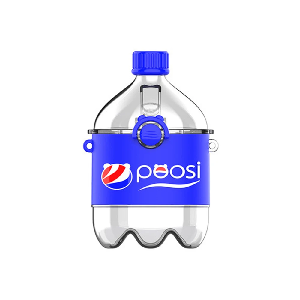 Custom Novelty Creative Portable Cup With Silicone Sleeve Strap Straw Coke Sprite Drinking Outdoor Water Bottle