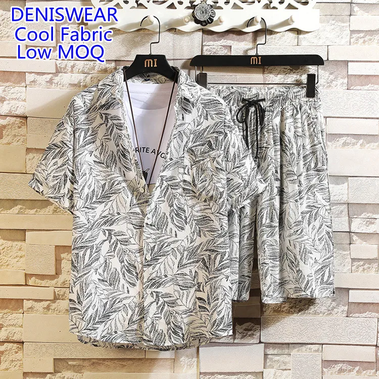 Men's Custom Pattern Aloha Cannabis Hawaii Shirts Regular Fit Summer Shirts Casual Poplin Fabric Customized Woven for Adult