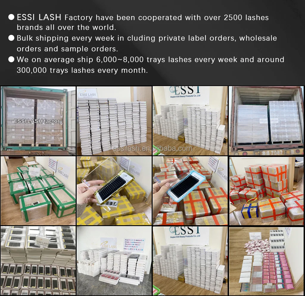 0.03 0.05 0.07 Individual Volume Lashes Super Soft Matte Black Volume Lash Trays Fluffy Cashmere Eyelash Extensions