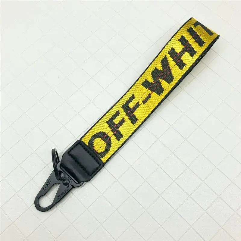Factory Hot Sale Custom Logo Durable Polyester Nylon Self Defense Phone Decoration Wrist Lanyard Strap Keychain for promotion