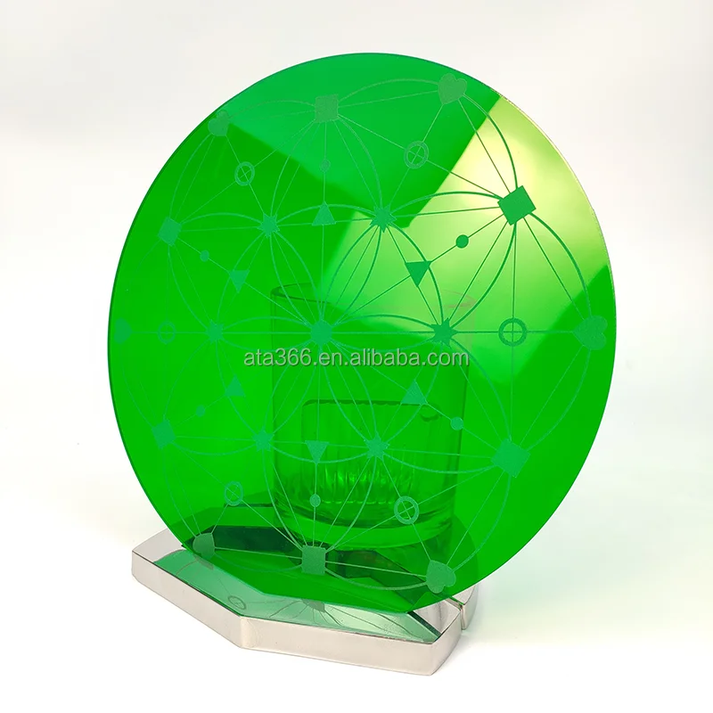 2 Custom Luxury Acrylic Coaster for Drink Acrylic Drink Coasters Print Holographic Logo Table Coaster Custom