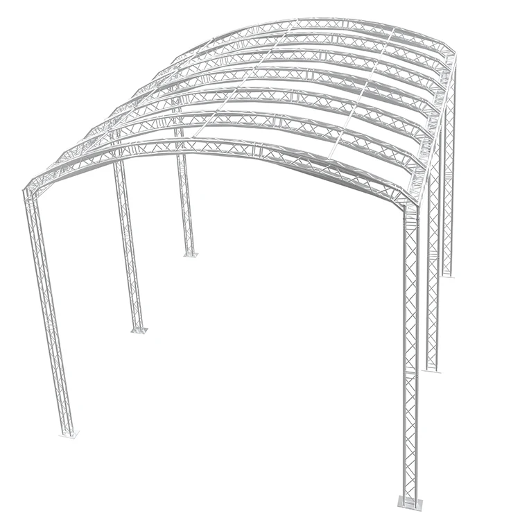 Complete stage system concert mobil stage arc decoration lighting curved roof truss lift arch truss system