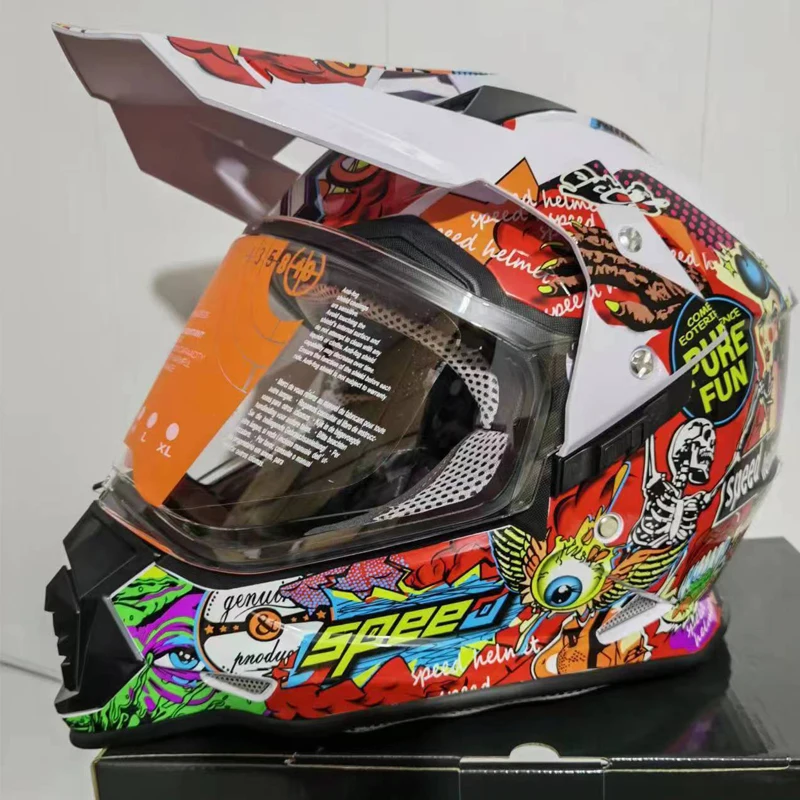 Motorcycle Helmet Professional Off-road Helmet Motor Downhill Racing Motocross Casque Moto Full Face Cross Helmet