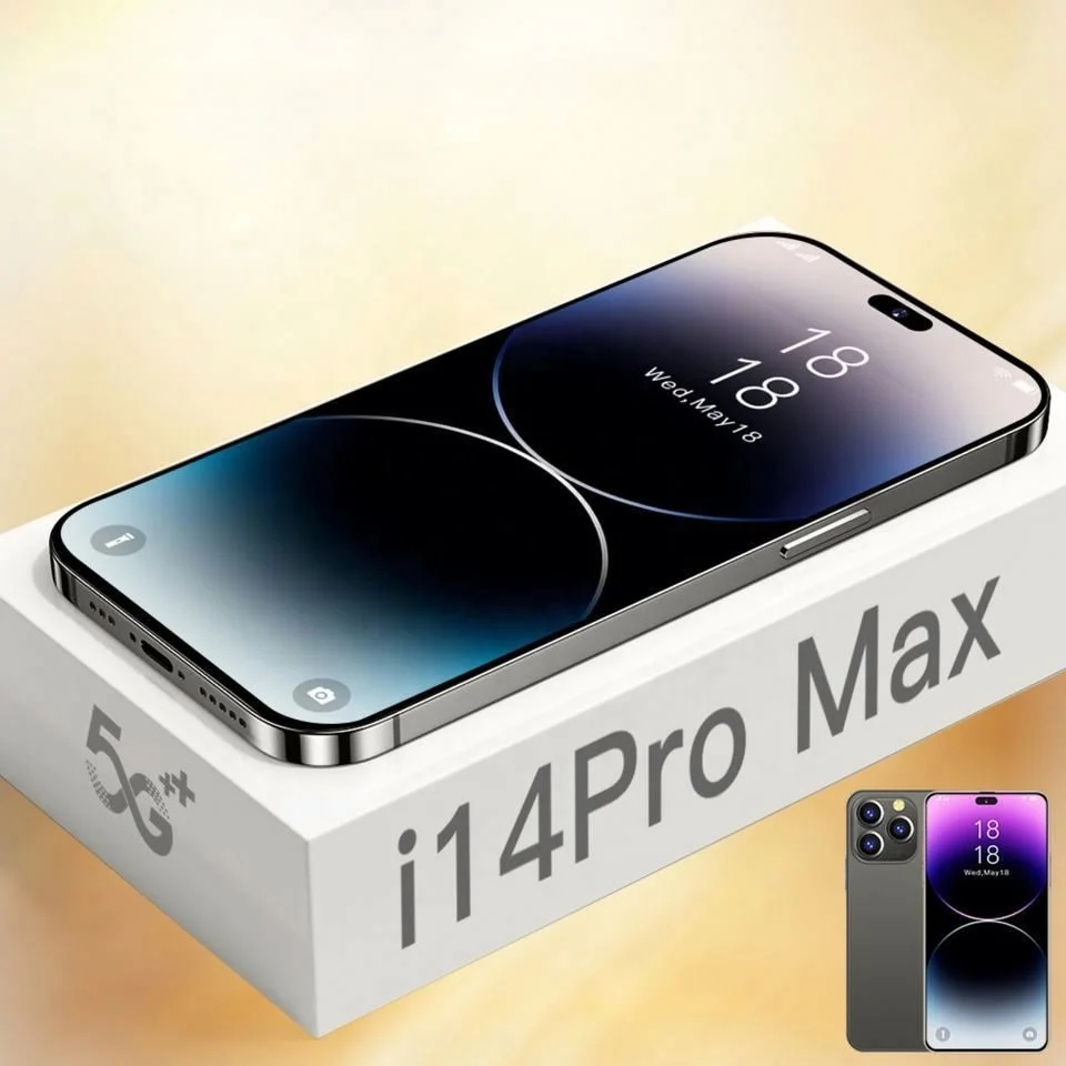 Dynamic Island global versionGreat Version for i14 Pro 6.8inch 16GB+1TB Cellphone 5G Drop Screen Smartphone for Samsung Huawei