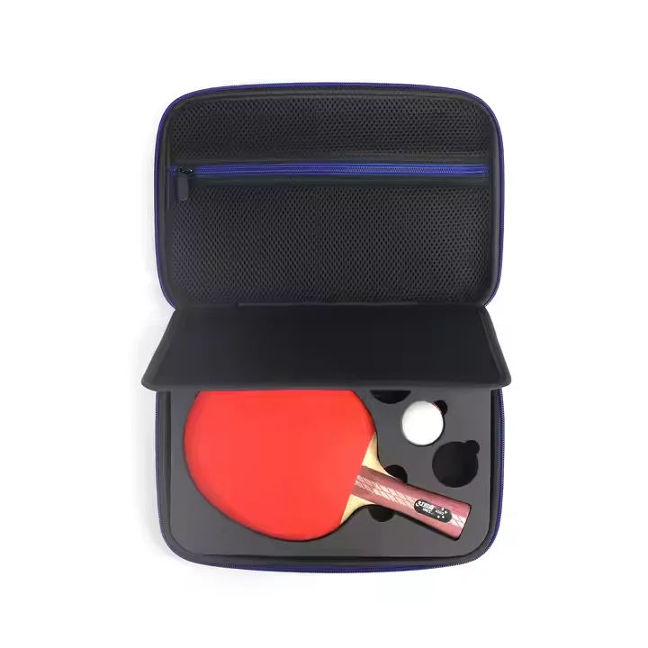 Dual Ping Pong Paddle and Ball Carrying Case Made of EVA Fits for 2 Paddles and 2 Balls (Case Only)