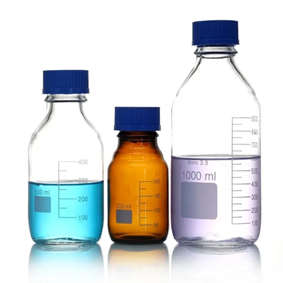 Amber 250ml Pyrex Reagent Bottle Made with Screw Gl45