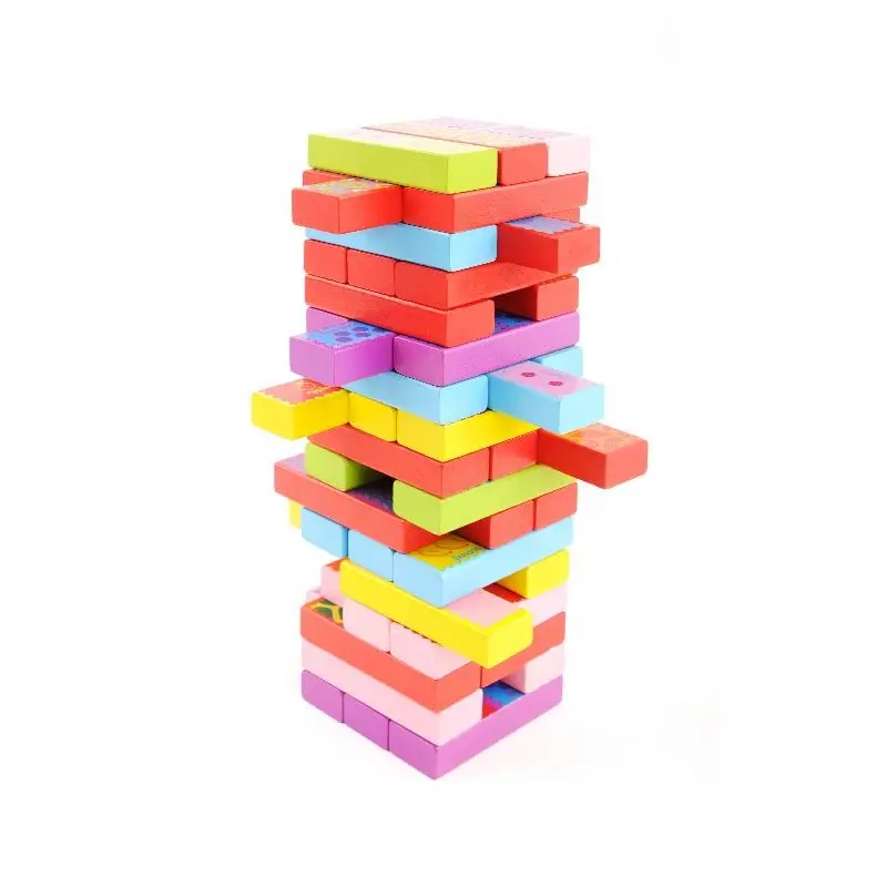 creative wooden building stacking blocks