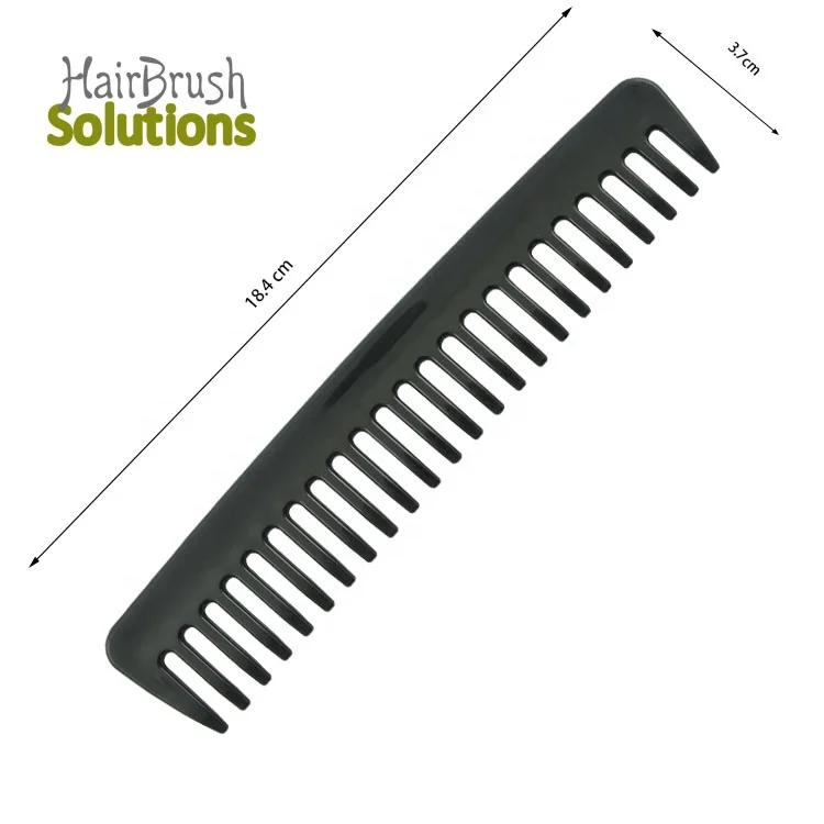 Wholesale Cheap Low MOQ Big Small Custom PP Salon Styling Personalize Scalp Hair Comb Plastic Black Wide Tooth Comb With Logo
