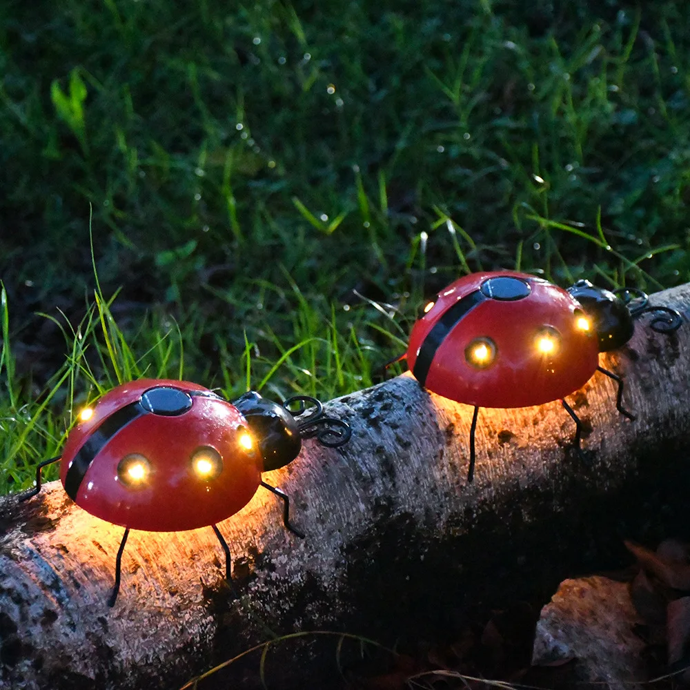 Custom Branded Solar Ladybird Waterproof Garden Decorative Light with Overseas Warehouse Pick & Pack Services