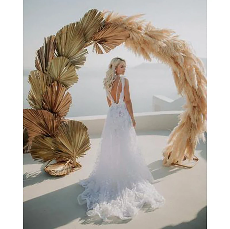 Ins Popular Wedding Party Decorative / shop deco / Home deco / Real Natural Flower Large Dried Palm Leaves