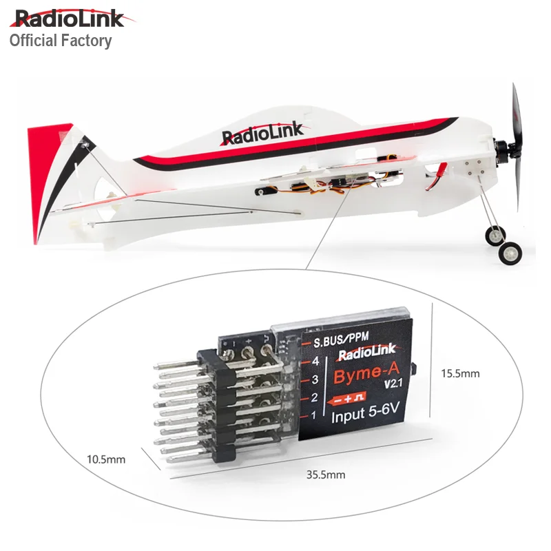 Radiolink Byme-A RC Flight Controller Airplane Stabilizer with Gyro 5 Flight Modes 4 Channels for 3D Fixed-Wing Aircraft