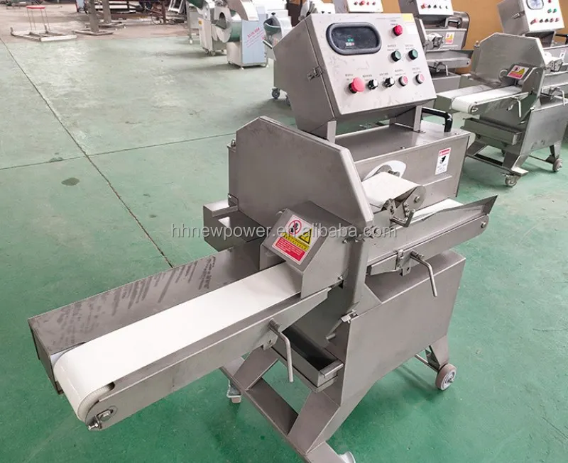2024 Commercial Automatic Variable Frequency Cooked Meat Salami Sausage Slicer Slicing Machine With Conveyor Belt