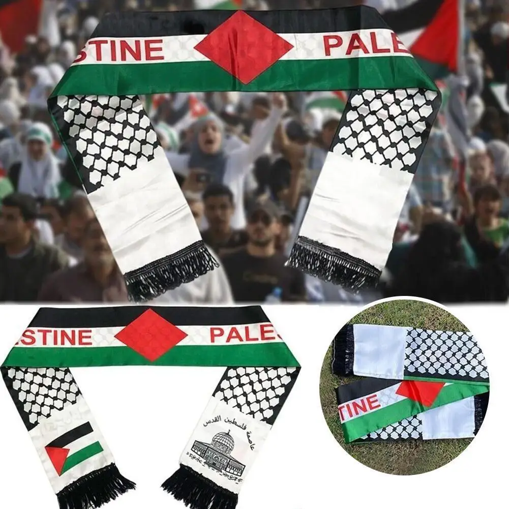Hot selling custom double-sided printing indoor and outdoor customized Palestinian flag and scarf