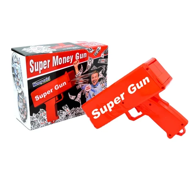Wholesale Latest Funny Operated Party Festivals Play Game Super Cash Rain Spray Paper Money Gun Shooter Toy