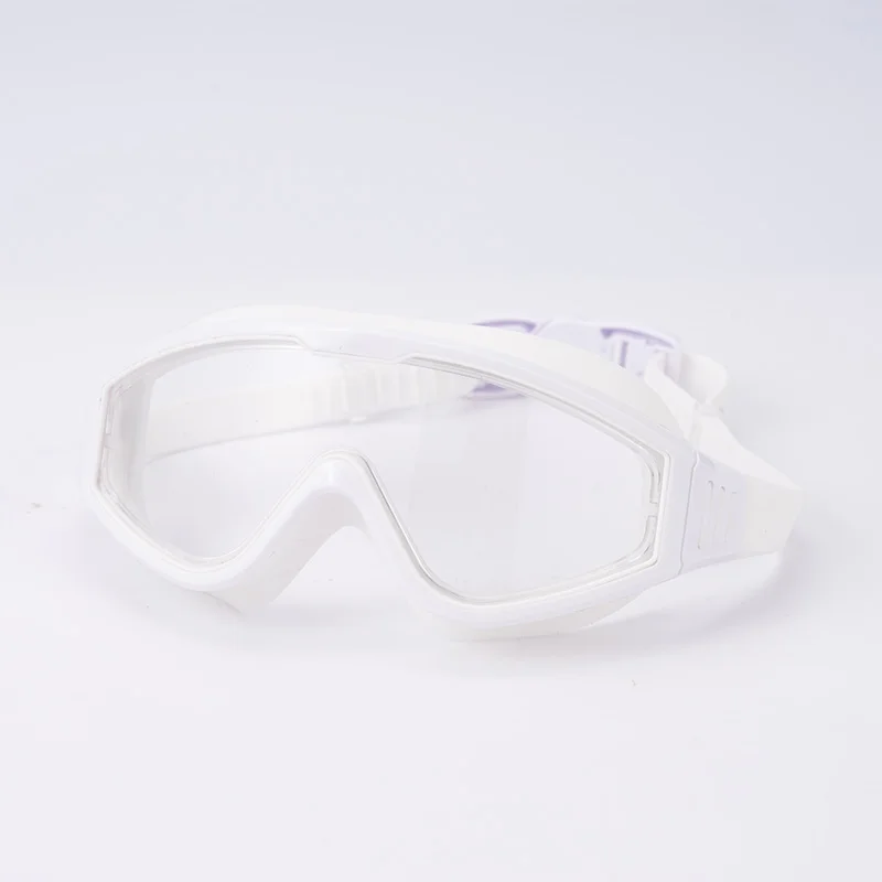 High yield silicone eye protection swimming glasses adult anti-fog anti-UV large frame waterproof swim goggles with nose cover