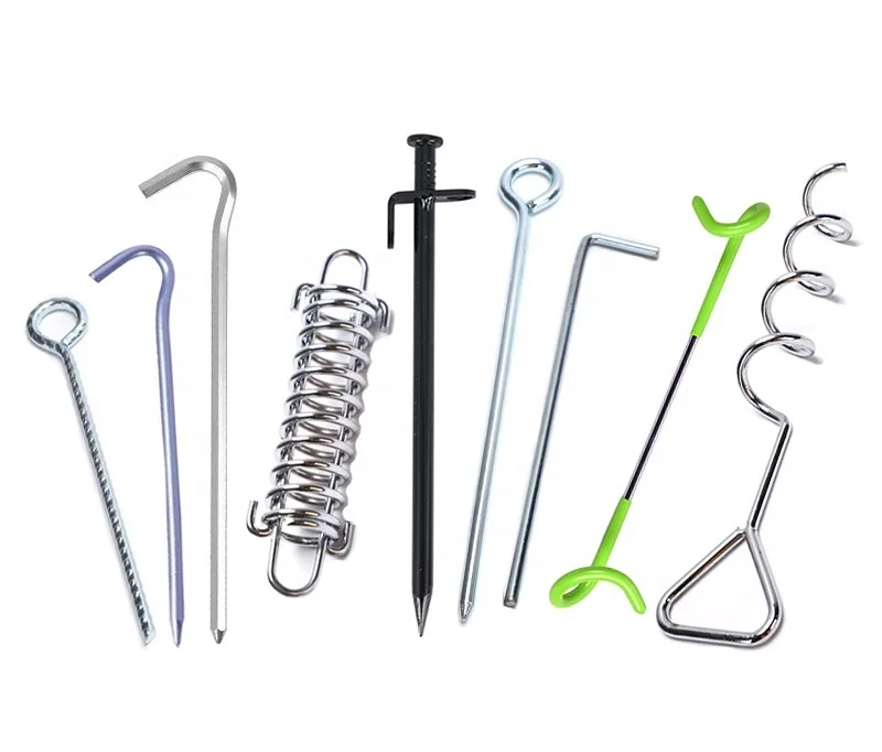 Longsen heavy duty outdoor camping tent Aluminum alloy stake and beach multi colors camp metal stake Tent Accessories