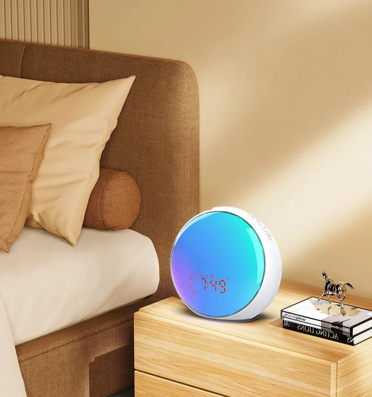 Wholesale Hot Sale Smart Wake Up Clock Natural Light Fm Radio Sunrise Simulation Alarm Clock