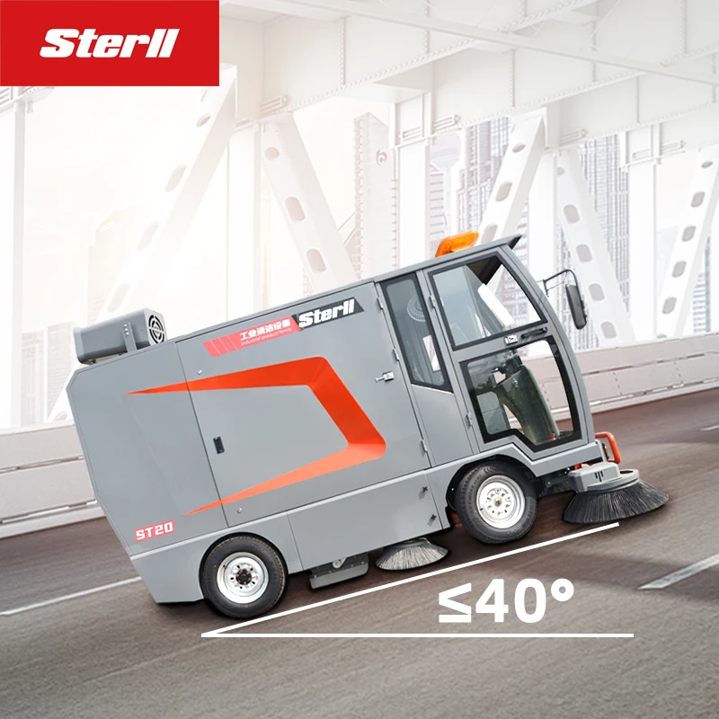 The Most Popular Fully Enclosed Cannon With Fog Industrial Street Sweeper Car