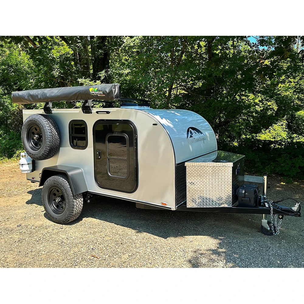 Professional chinese caravans teardrop camper tear drop semi offroad camper trailer  with high quality