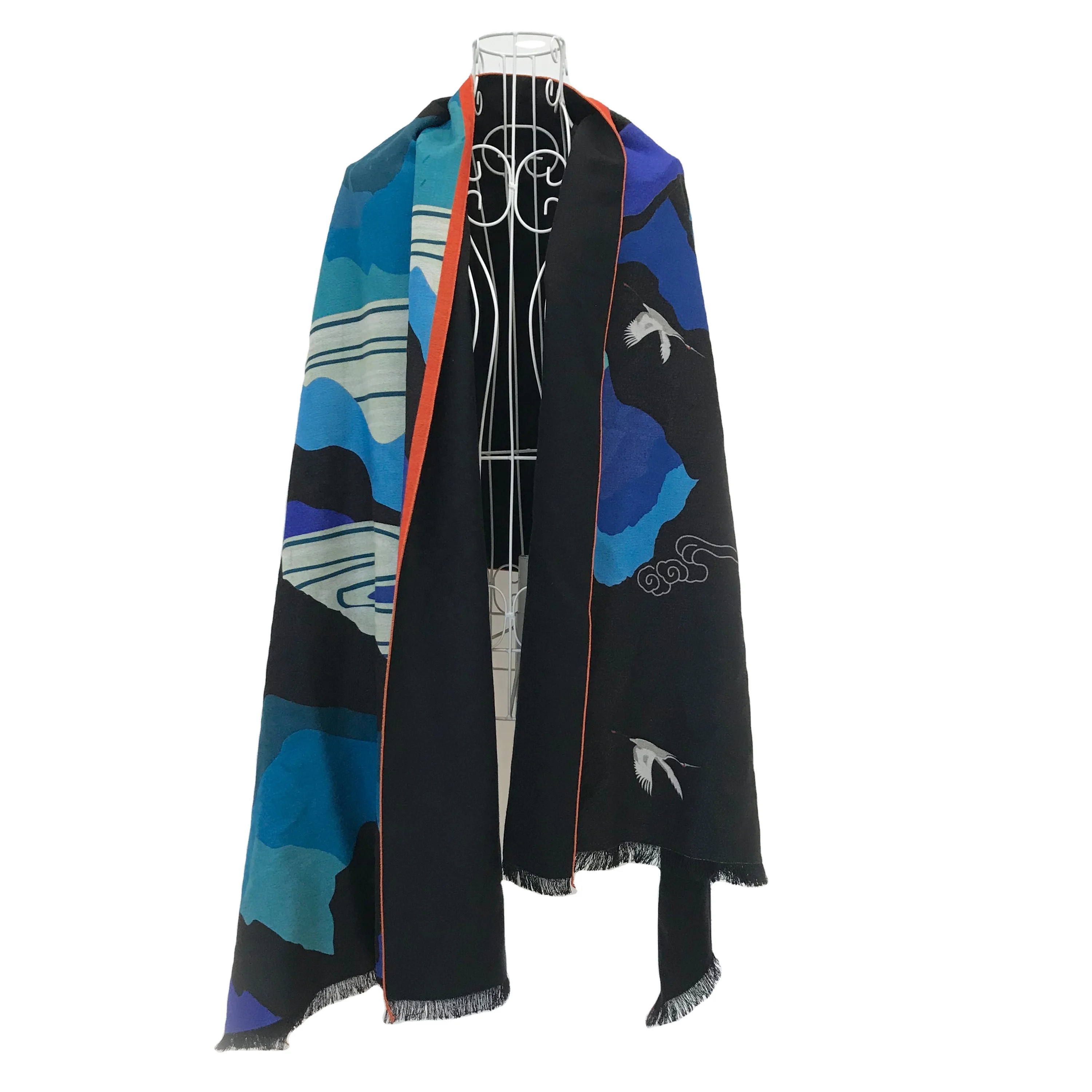 
Hot Sale winter shawl long scarf 100% silk shawl scarf handmade for women 