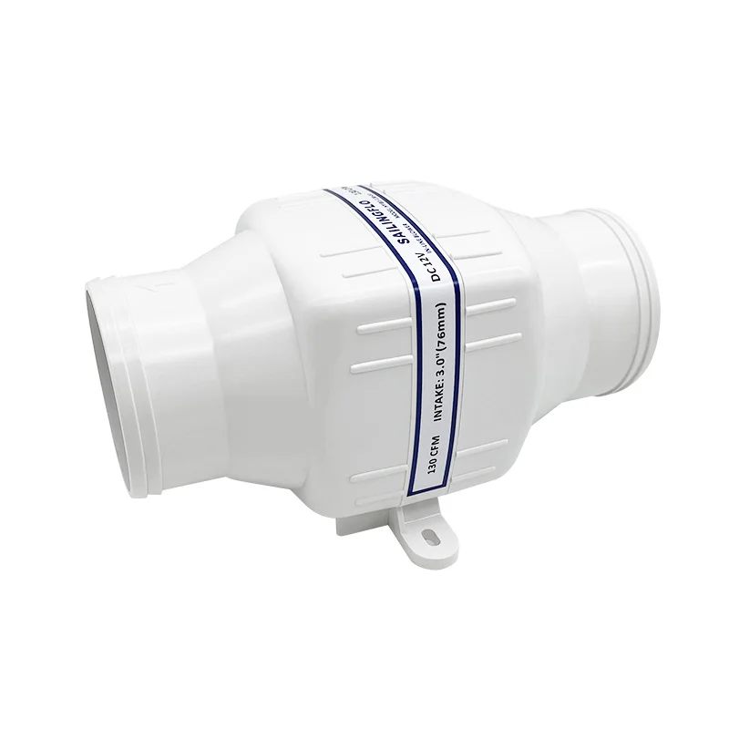 SAILINGFLO Small 3' 12V DC In-line Air Blower Fan For Engine Compartment Galley