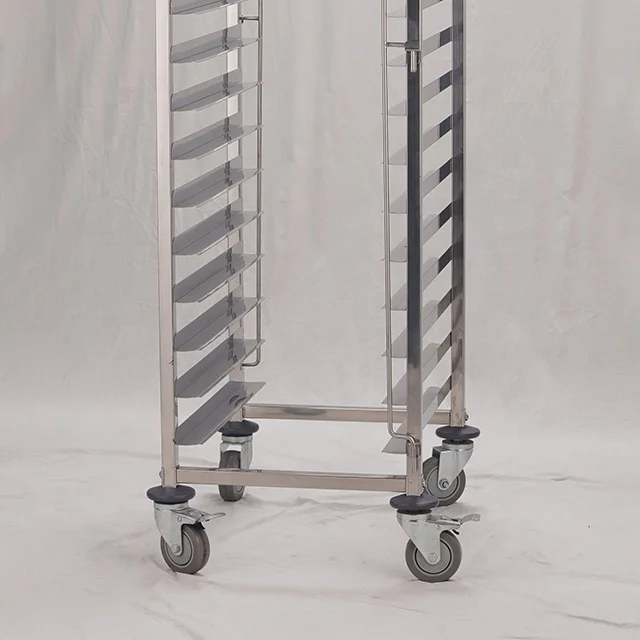 
OEM Stainless Steel Bakery Cooling Bread Cooler Tray Rack Trolley For Restaurant 