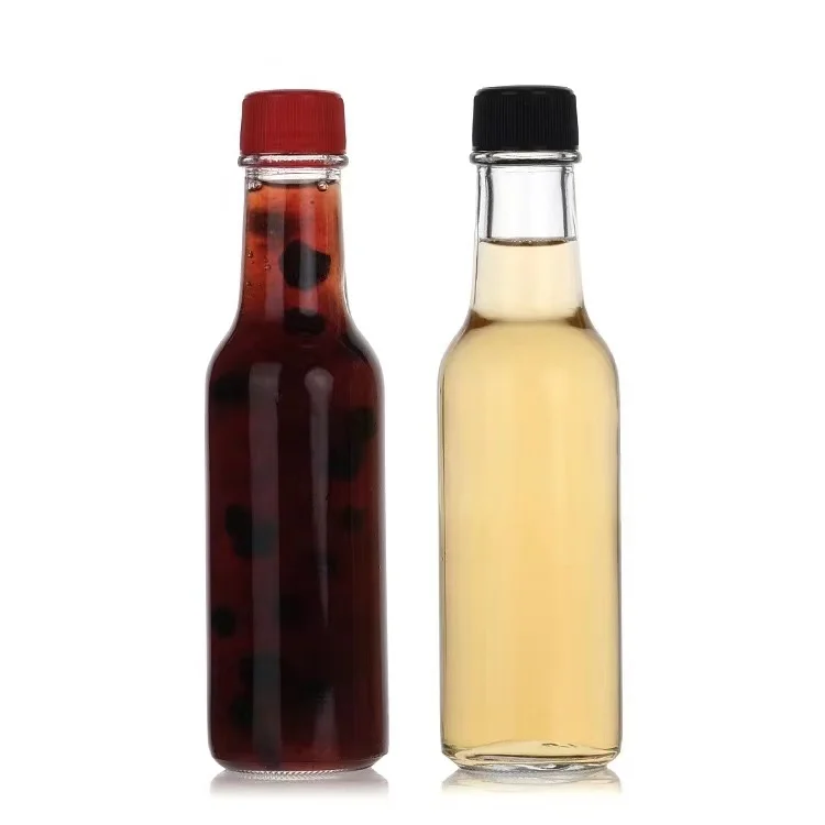 Condiments Chili Table Glass salad BBQ hot sauce bottle with leakproof glass bottle with leakproof screw lid kitchen