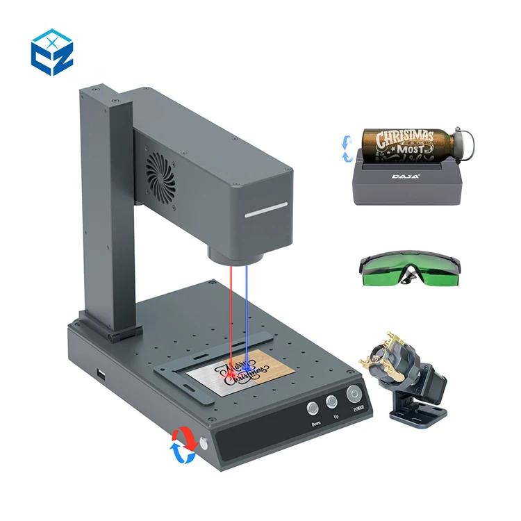 DAJA Mr Carve M4 Fiber Laser Marking Machines Laser Printing Printer Laser Engraver For Gold Jewelry Wood Leather metal