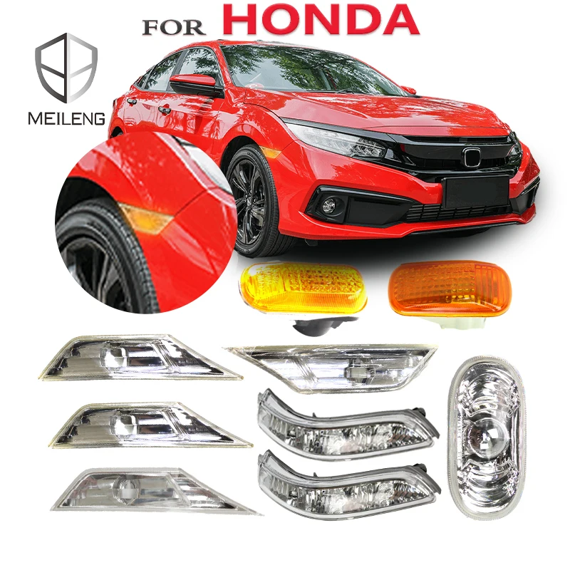 MEILENG OEM Automotive accessories 34300 car Side marker light Baffle turn signal lamp for honda civic accord fit vezel crv city