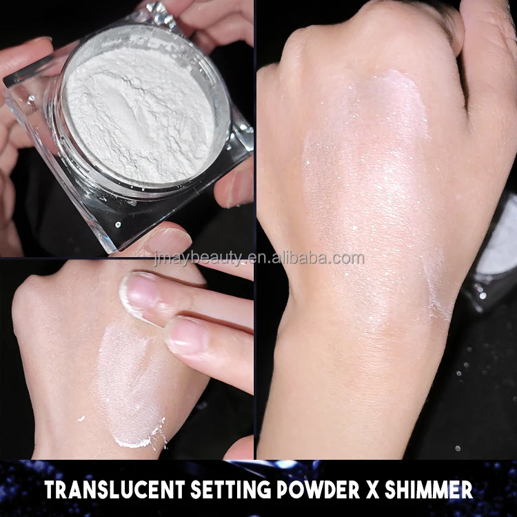 High Quality No Logo Cosmetic Facial Glitter Highlighter Face Compact Powders Private Label Shimmer Loose Makeup Setting Powder