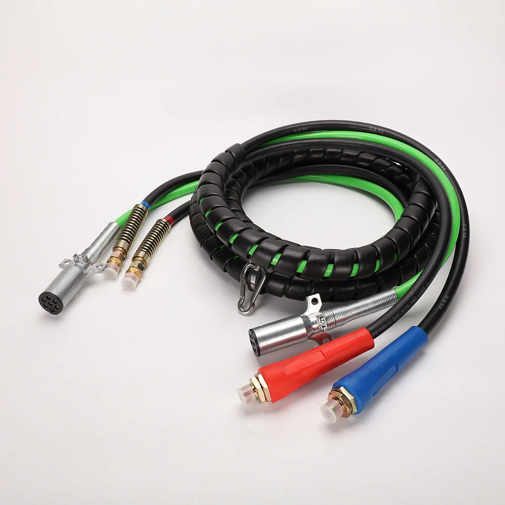 3 IN 1 ABS ELECTRICAL AIR BRAKE HOSE ASSEMBLY VULCANIZED RUBBER PRODUCTS ASSEMBLY FOR SEMI TRUCJ TRAILER TRACTOR