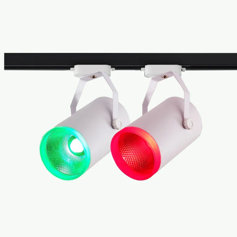 RGB цветной комнатный Точечный светильник COB с дистанционным управлением 30 Вт затемняющий Трековый для баров танцевальных залов вечеринок светодиодный