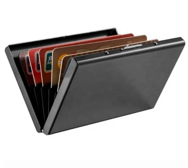 Wholesale Custom stainless steel Credit Card Holder with PVC Money Clip